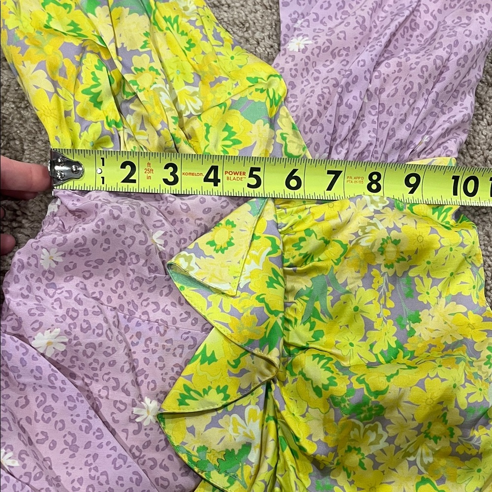 FOR LOVE AND LEMONS Dubois mix print mini dress in Freedom Floral - Picture 6 of 10